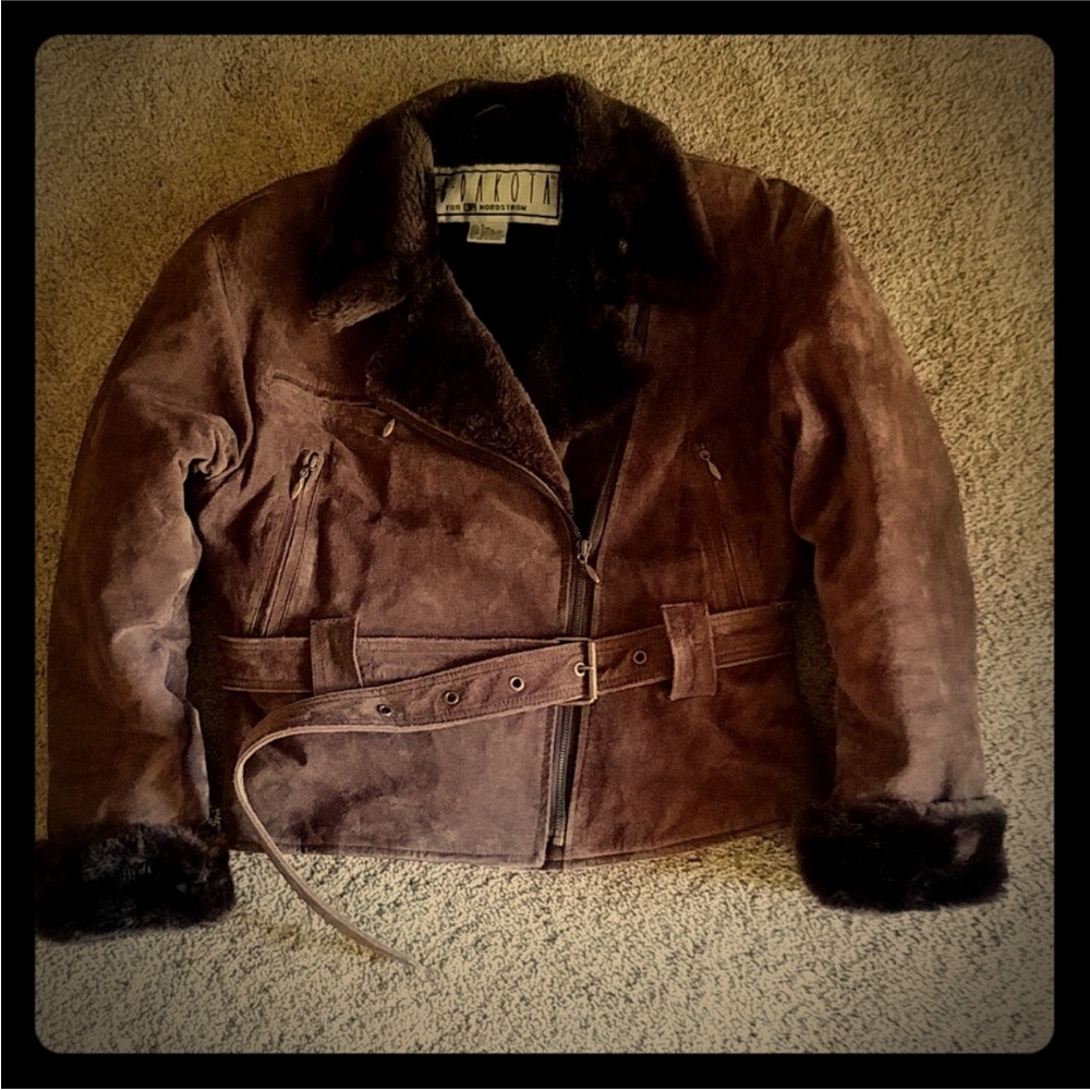 Nordstrom Dark Brown Leather Jacket